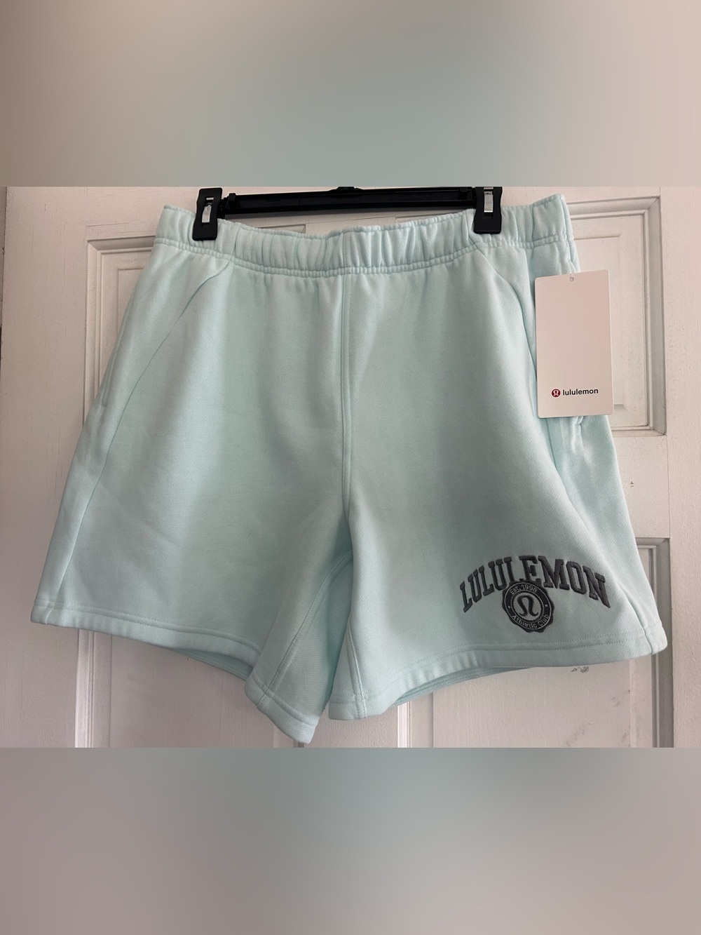 NWT Lululemon Athletica Women’s Scuba Oversized Short 7" Graphic. Lt Blue. Large
